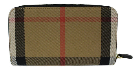 BURBERRY Wallet - Burberry Black Leather Haymarket Continental - back