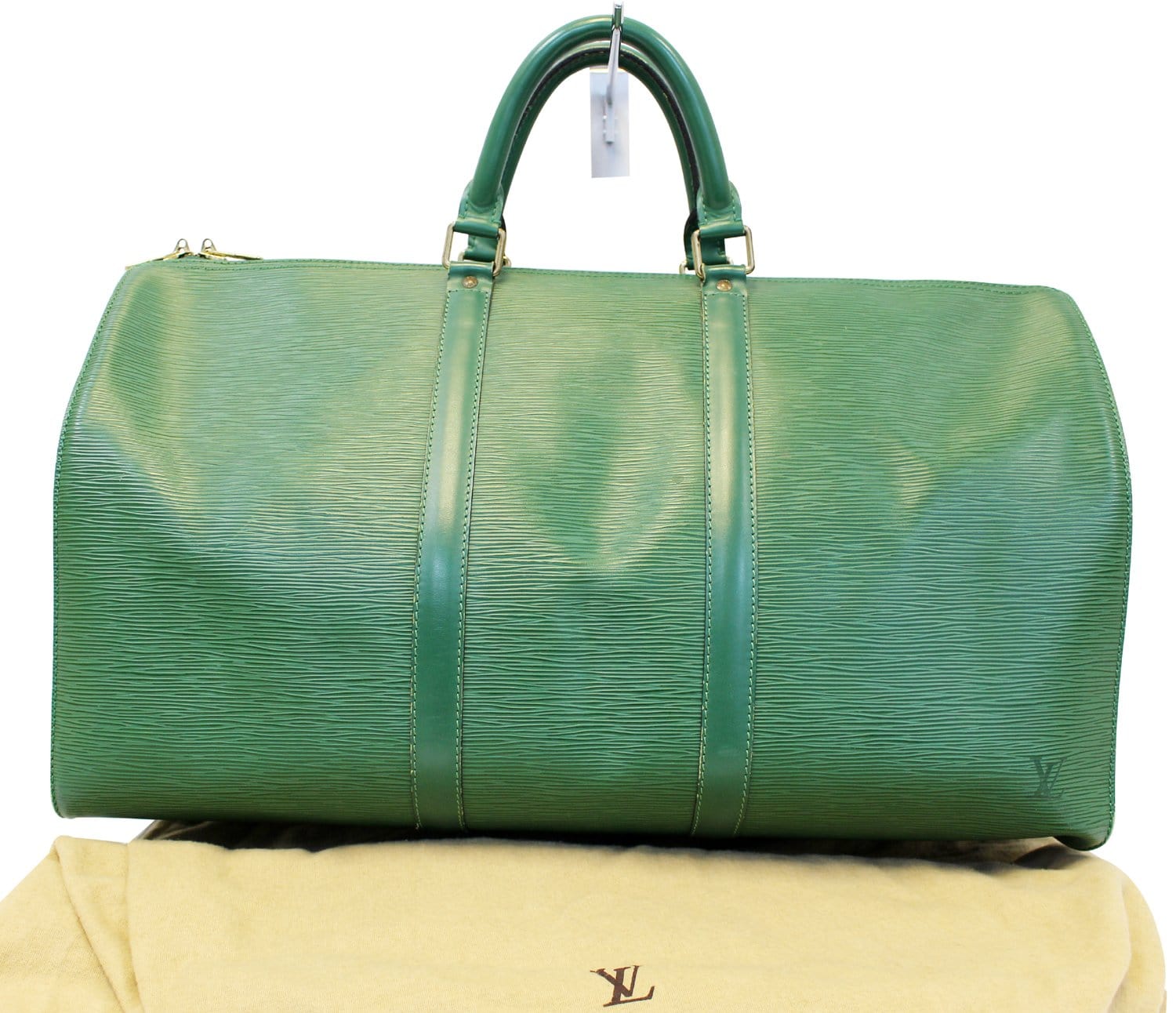 Keepall 50 Vintage bag in green epi leather Louis Vuitton - Second