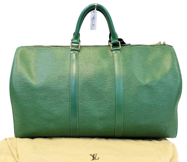 Louis Vuitton Keepall 50 Epi Leather Boston Satchel Bag - corner