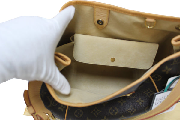 LOUIS VUITTON Monogram Galliera PM Brown Shoulder Handbag