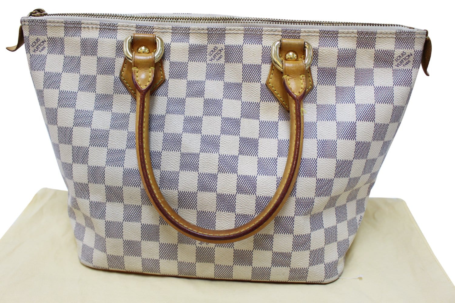 White Louis Vuitton Damier Azur Saleya PM Handbag – Designer Revival