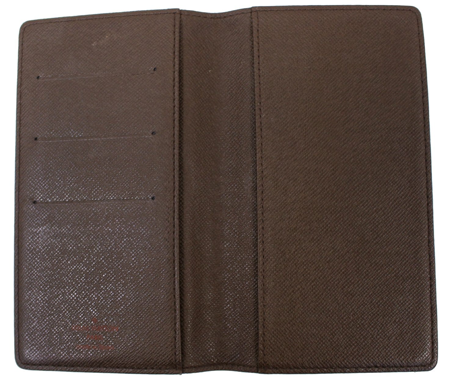 LOUIS VUITTON Damier Ebene Checkbook Cover Wallet 14920