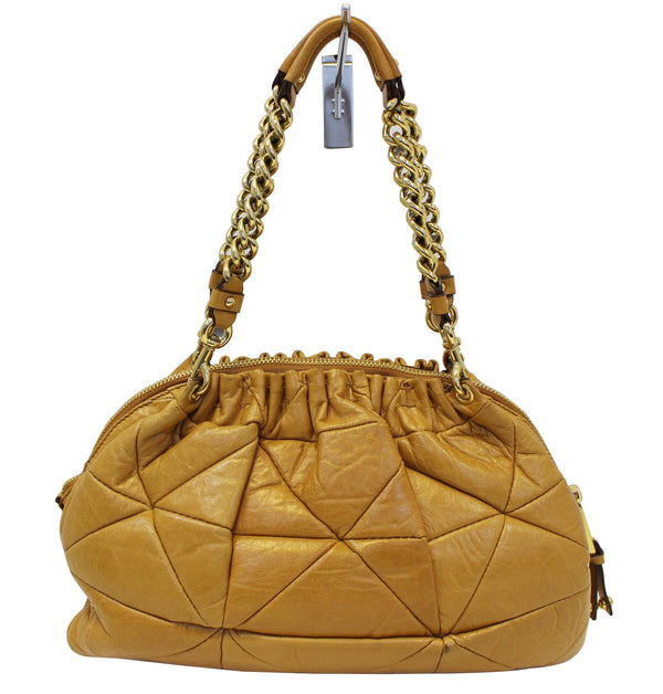 MARC JACOBS Quilted Leather Yellow Shoulder Bag - Last Call