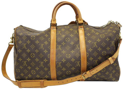 LOUIS VUITTON Monogram Keepall 50 Bandouliere Travel Bag