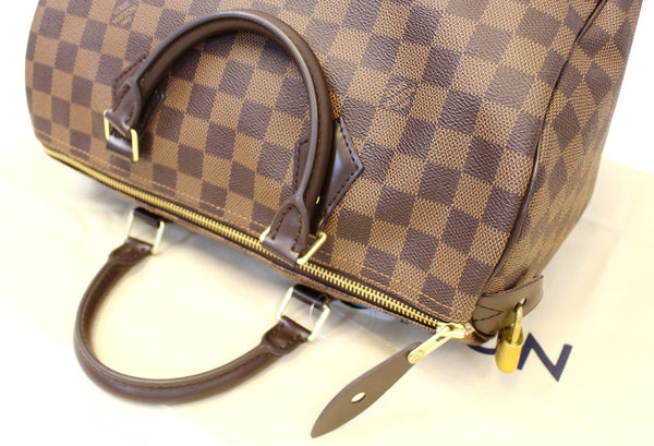 LOUIS VUITTON Damier Ebene Speedy 35 Satchel Bag