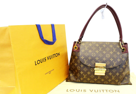 LOUIS VUITTON  Aurore Monogram Canvas Olympe Satchel Used Bag