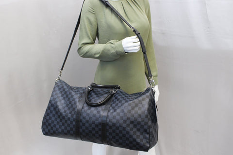 LOUIS VUITTON Damier Graphite Keepall 55 Bandouliere Bag