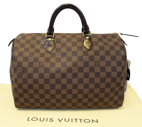 LOUIS VUITTON Damier Ebene Speedy 35 Satchel