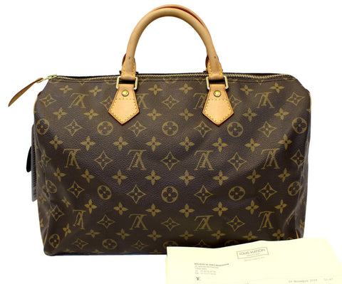 LOUIS VUITTON Monogram Canvas Speedy 35 Satchel Bag