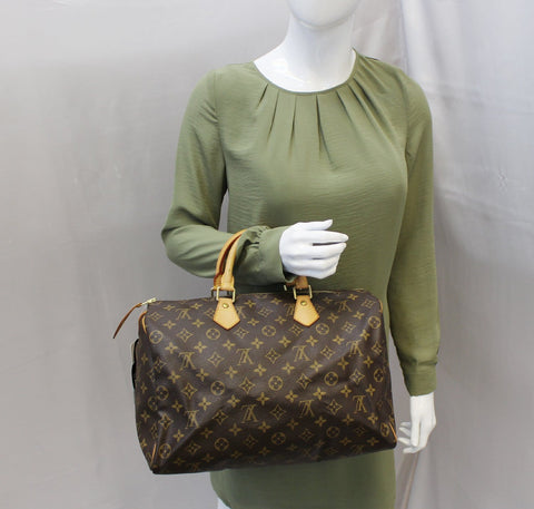 LOUIS VUITTON Monogram Canvas Speedy 35 Satchel Bag