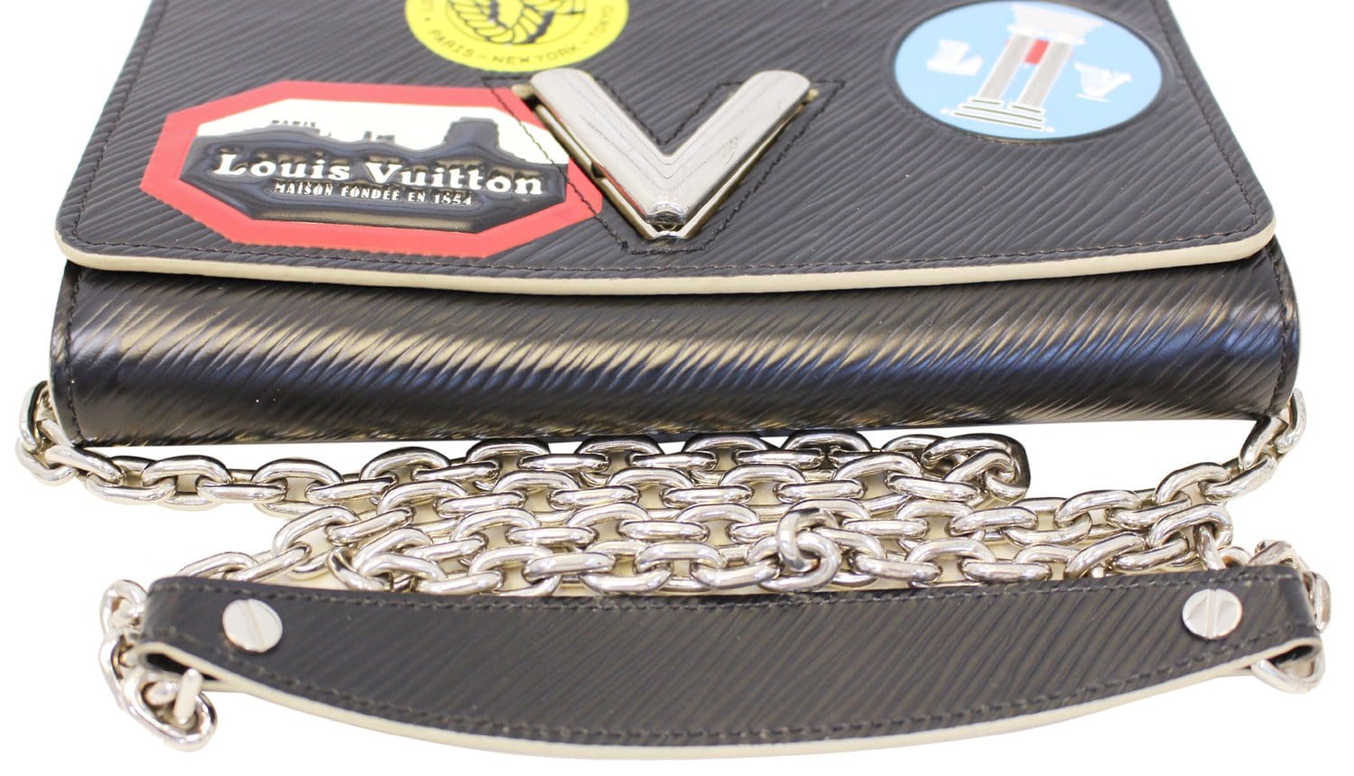 Louis Vuitton Epi Twist Wallet On Chain Noir 