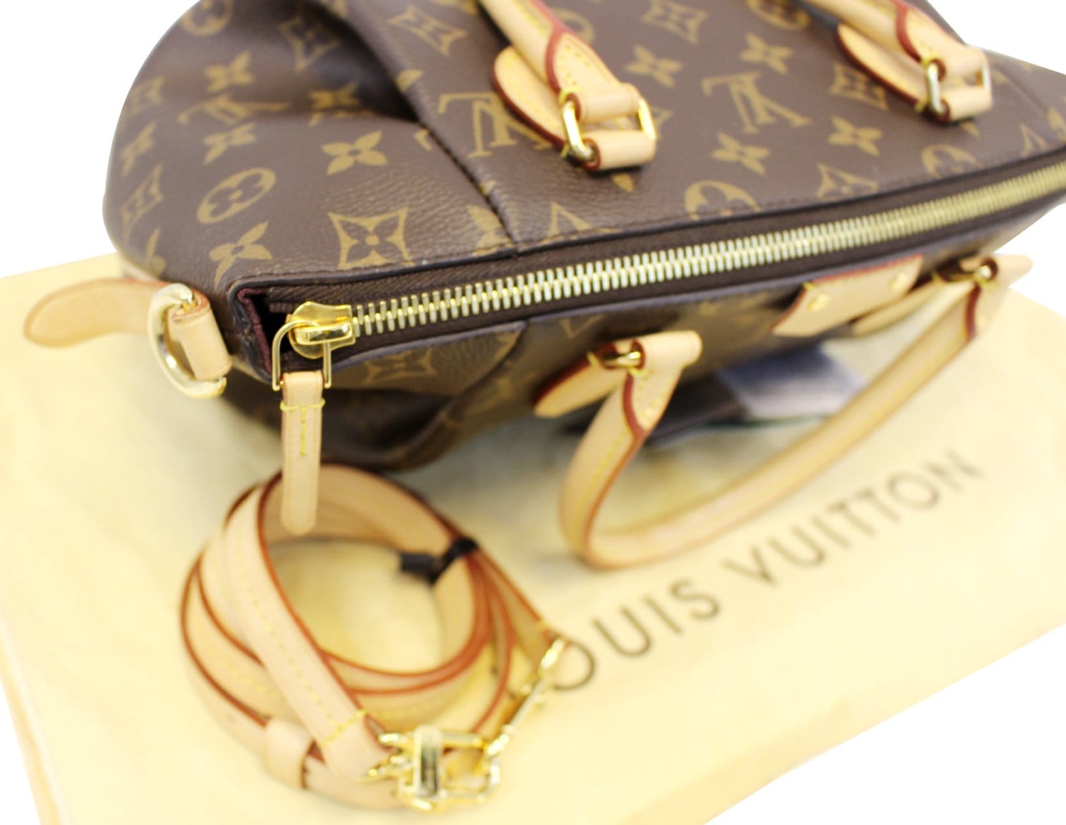 Louis Vuitton Brown/Tan Monogrammed Designer W/ DUST BAG Purse – Another  Season Consignments