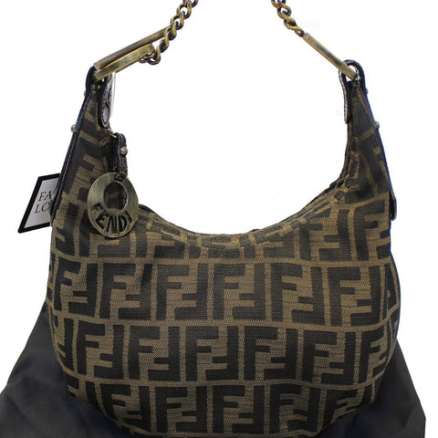 FENDI Zucca Monogram Hobo Bag