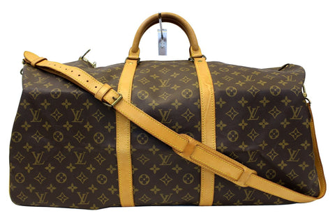 LOUIS VUITTON Monogram Canvas Keepall 60 Bandouliere Bag