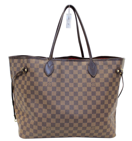 LOUIS VUITTON Damier Ebene Neverfull GM Brown Tote Bag