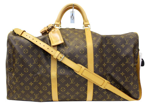 LOUIS VUITTON Monogram Canvas Keepall 60 Bandouliere Bag