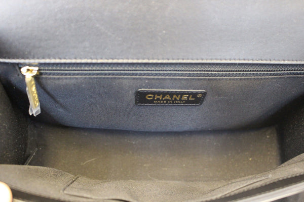 CHANEL Le Boy Medium Lambskin Leather Shoulder Bag Black