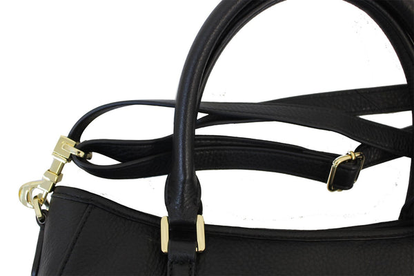 TORY BURCH Amanda Black Leather Shoulder Bag