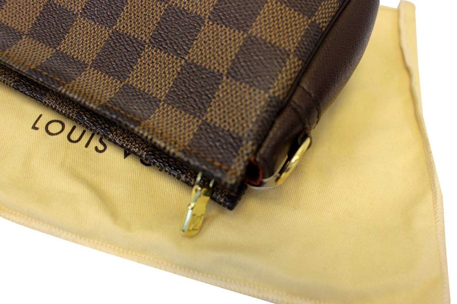 LOUIS VUITTON Damier Ebene Trousse Make Up Bag Pochette 603353