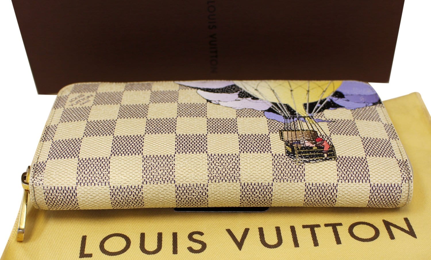 Louis Vuitton Zippy Wallet Damier Azur Canvas Illustre