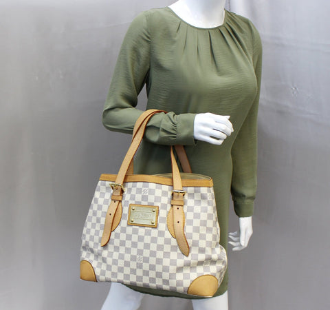 LOUIS VUITTON Damier Azur Hampstead MM Shoulder Bag