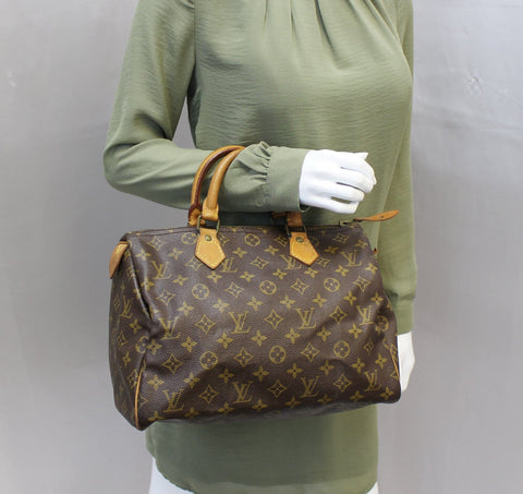 LOUIS VUITTON Monogram Speedy 30 Satchel Handbag
