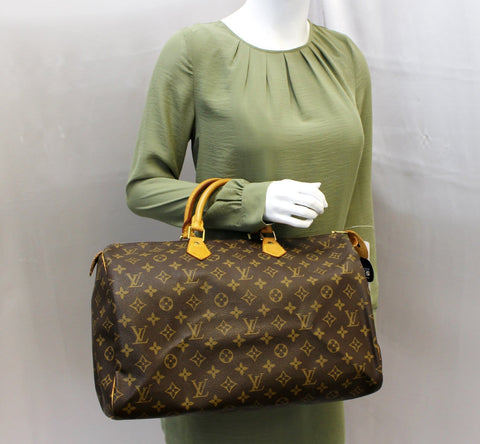 LOUIS VUITTON Speedy 40 Monogram Canvas Satchel