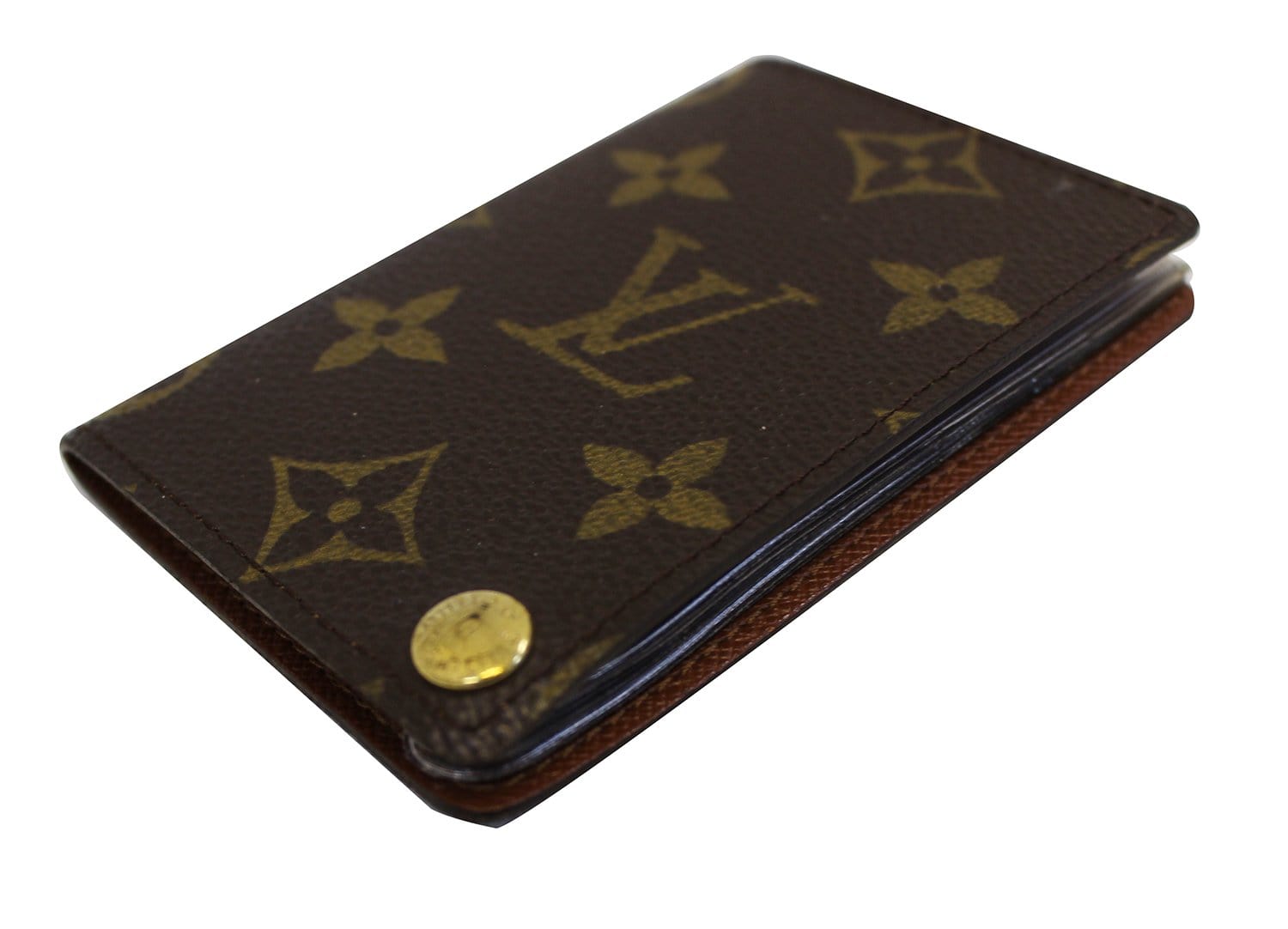 Brown Louis Vuitton Monogram Porte-Cartes Credit Pression Card