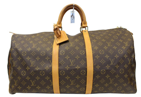 LOUIS VUITTON Monogram Keepall 55 Boston Bag