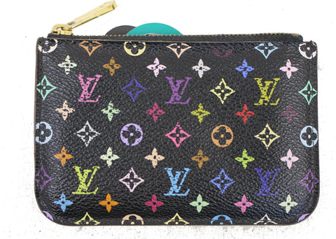 LOUIS VUITTON Monogram Multicolor Pochette Cles Black Coin Case