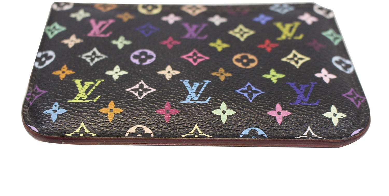 Louis Vuitton Black Crenoir Monogram Multicolor Pochette Cles NM Key Pouch