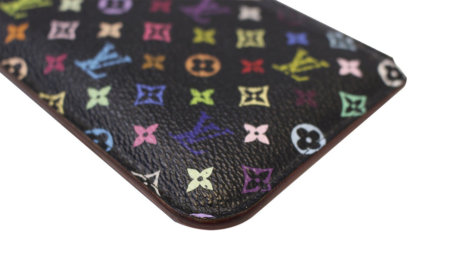 Louis Vuitton Black Crenoir Monogram Multicolor Pochette Cles NM Key Pouch  For Sale at 1stDibs