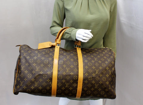 LOUIS VUITTON Monogram Keepall 55 Boston Bag