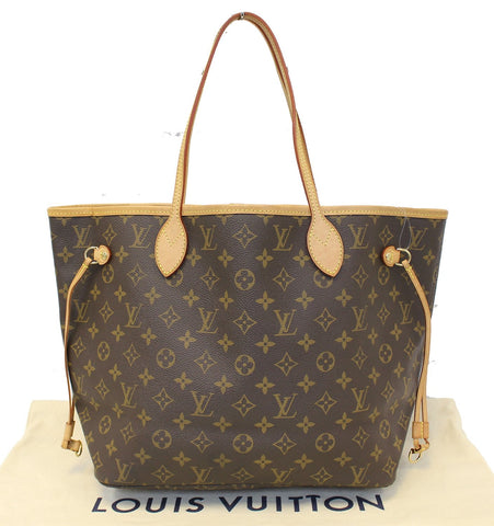 LOUIS VUITTON Neverfull MM Monogram Canvas Brown Tote Bag