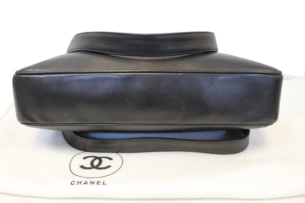 CHANEL Lambskin Chain Black Shoulder Bag