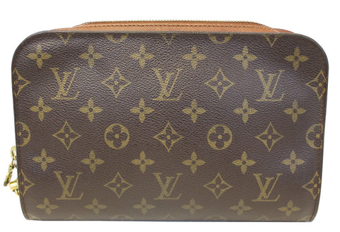 LOUIS VUITTON Monogram Canvas Orsay Brown Clutch