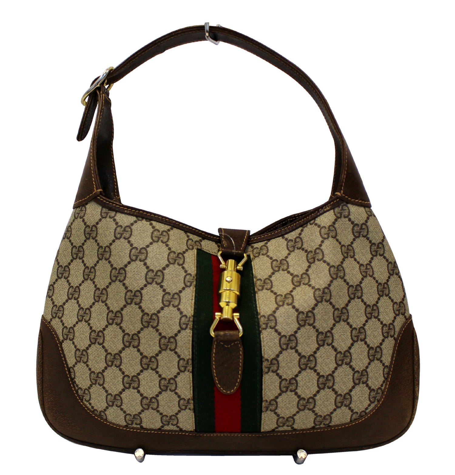 Gucci Vintage Jackie Monogram Hobo Bag