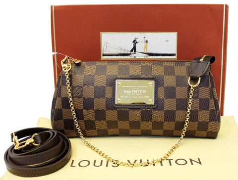 LOUIS VUITTON Damier Ebene Eva Accessories Pouch Crossbody Bag