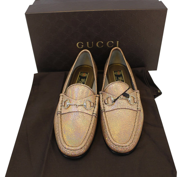 Gucci Shoes Fawn Cracked Leather - Gucci Leather Loafer Horsebit