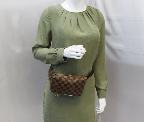 LOUIS VUITTON Damier Canvas Geronimos Brown Hip Bag