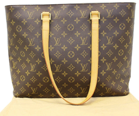 LOUIS VUITTON Monogram Canvas Luco Tote Brown Bag