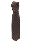 LOUIS VUITTON Damier Ebene Silk Necktie Tie Brown 