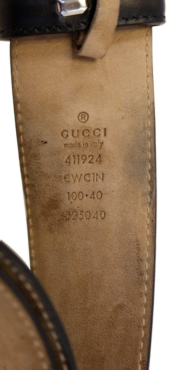 GUCCI Interlocking G Guccissima Leather Signature Belt Size 100/40