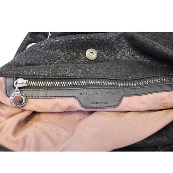 Stella Mccartney Falabella Faux Leather Chain Shoulder Bag Black