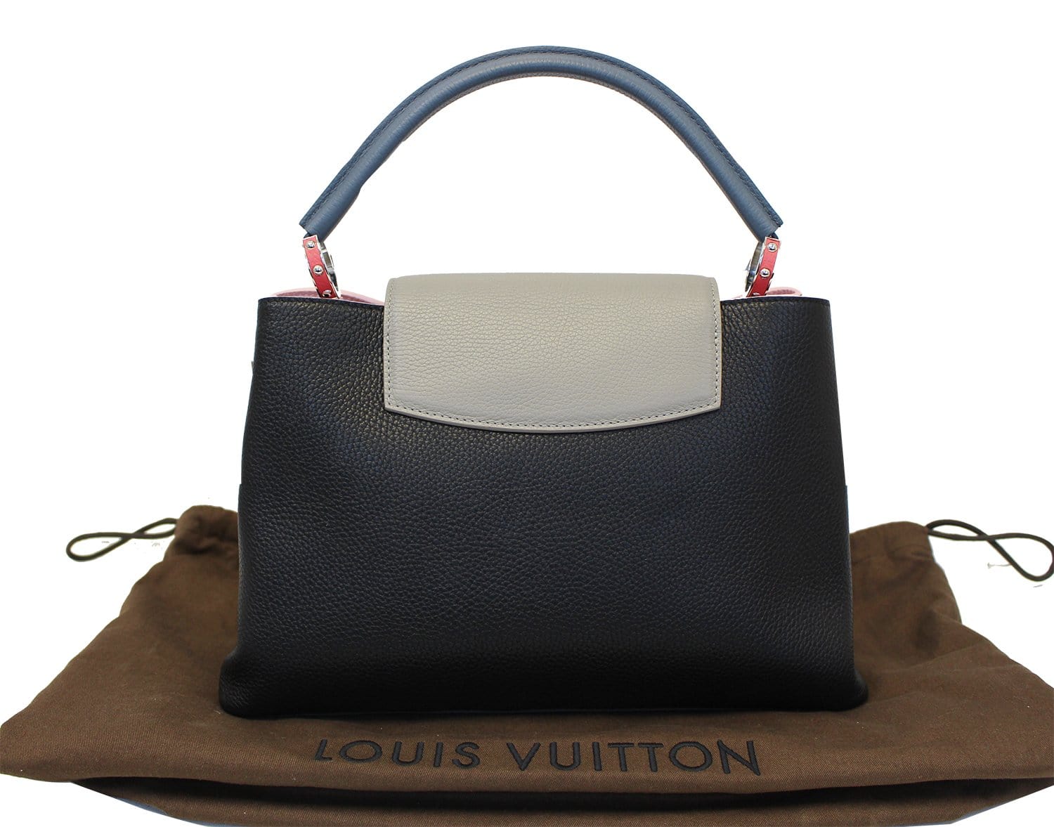 Louis Vuitton Black Taurillon Leather Capucines GM Bag Louis