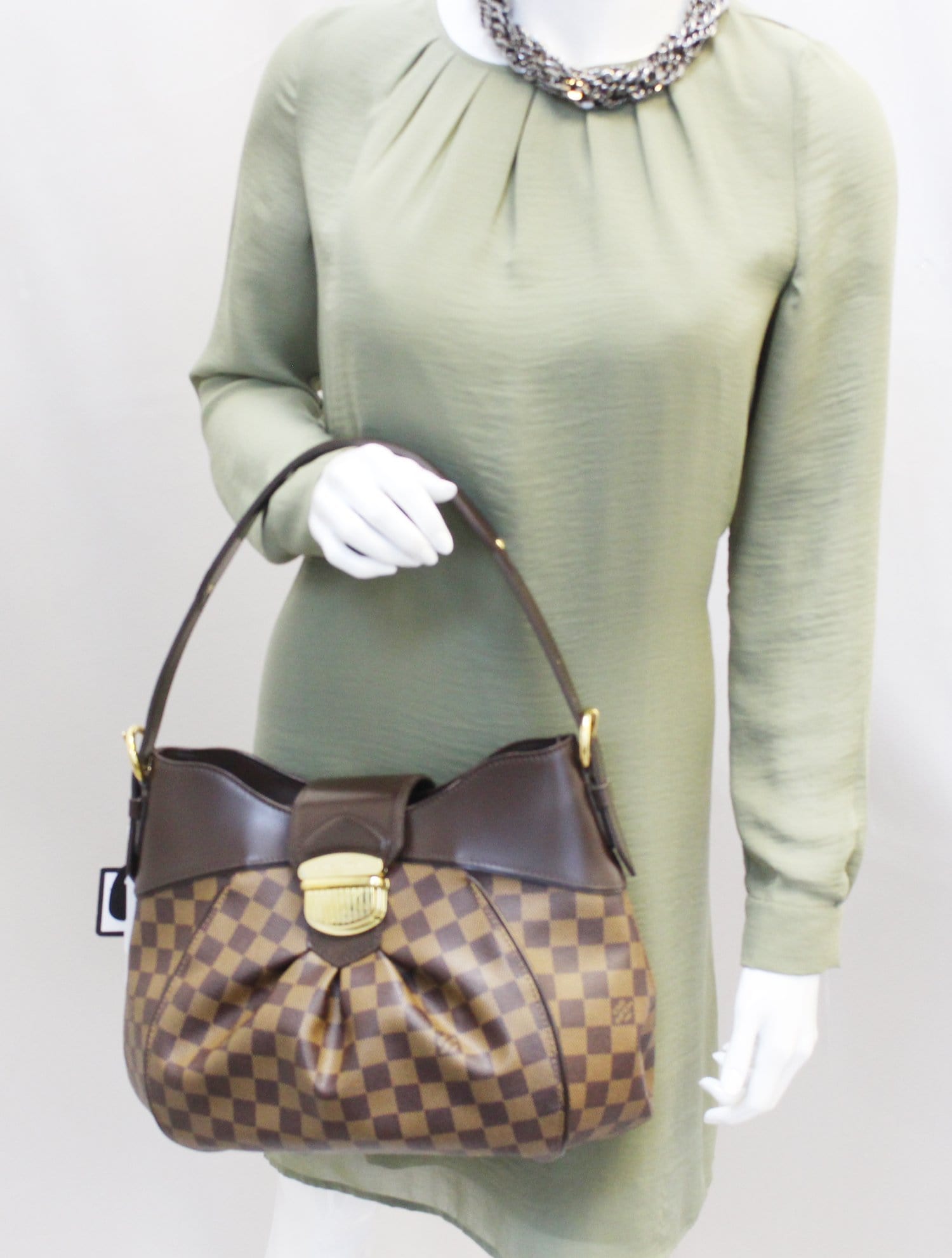 Louis Vuitton Damier Ebene Sistina MM Shoulder Bag, Louis Vuitton Handbags