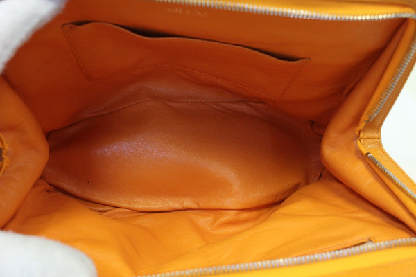 CHANEL Caviar Leather Orange Timeless Shoulder Bag