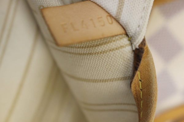 LOUIS VUITTON Neverfull GM Damier Azur Brown Tote Shoulder Bag