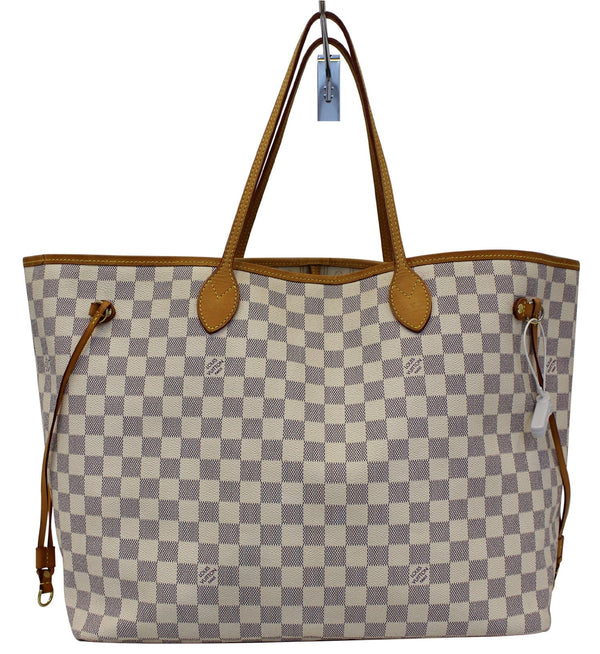 LOUIS VUITTON Neverfull GM Damier Azur Brown Tote Shoulder Bag