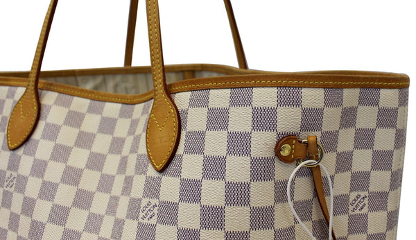LOUIS VUITTON Neverfull GM Damier Azur Brown Tote Shoulder Bag